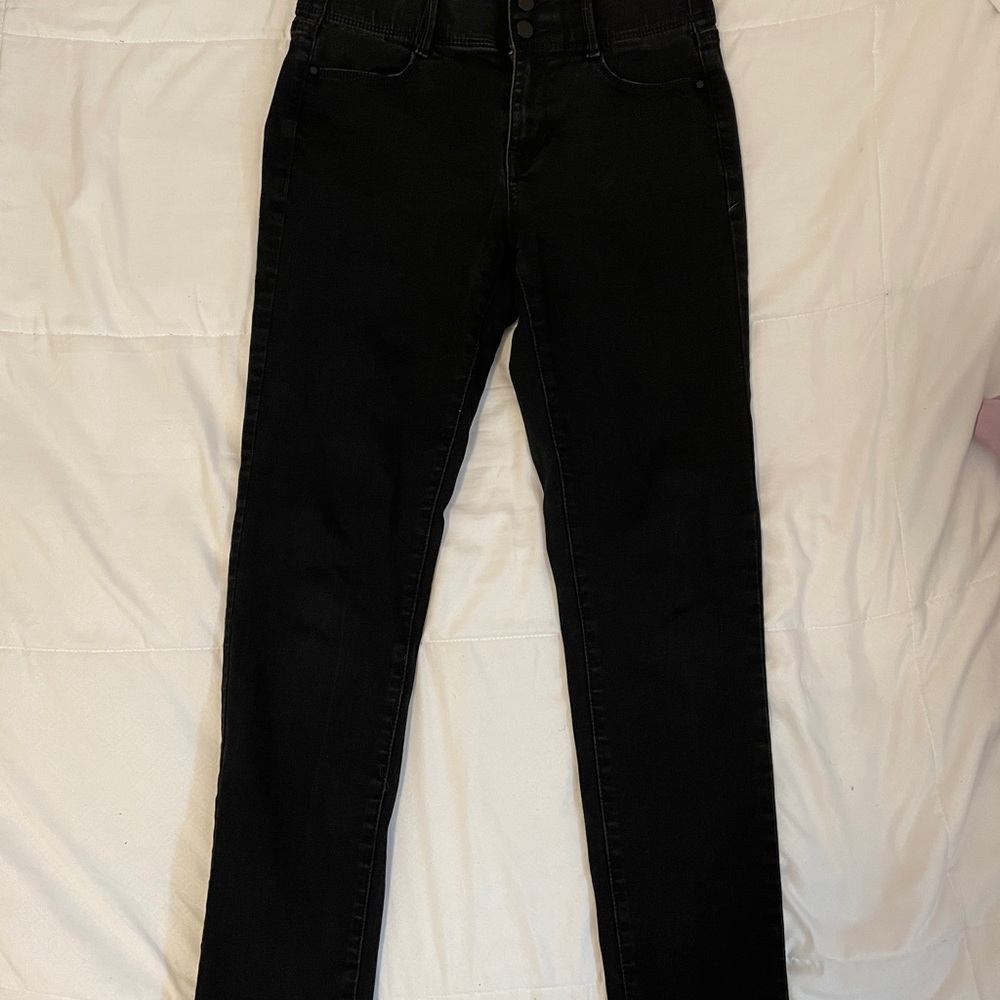 High rise black jeans